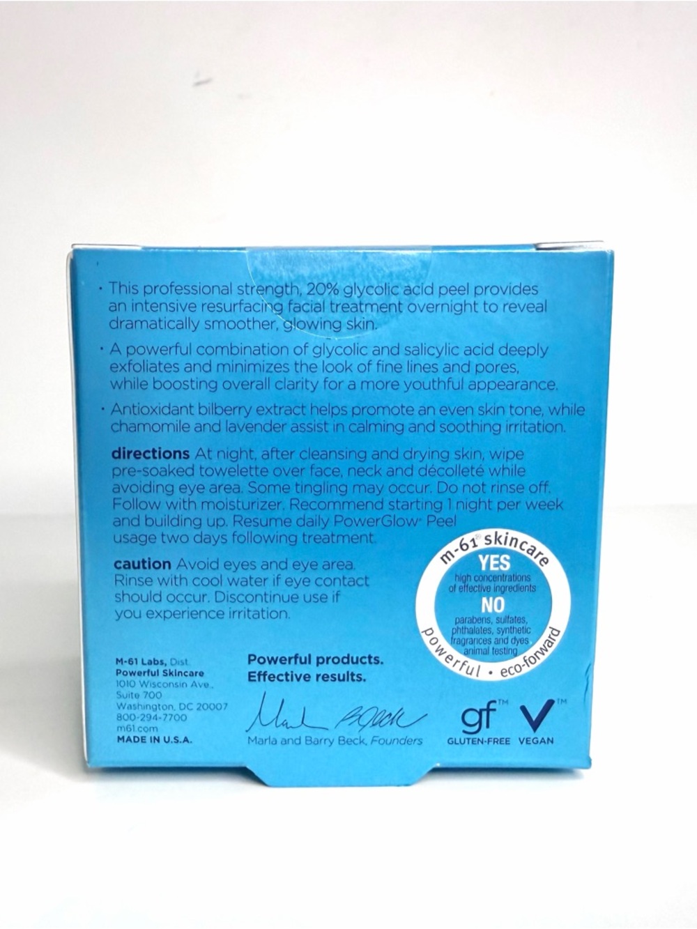 M-61 Powerful Skincare PowerGlow Peel Extra Strength 20% - 20 Treatments - Picture 4 of 7